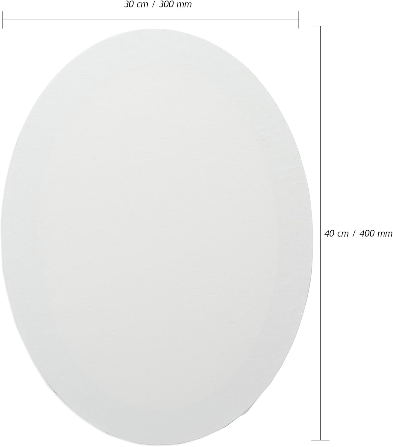 96 Pieces Canvas Ovals (40cm x 30cm for Painting – Art Supplies – Artist Canvas Board)