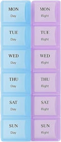120 Pieces Weekly Pill Organizer 7 Day Pill Boxes with Removable Daily Compartments - Portable Medication Organizer for Pills & Vitamins