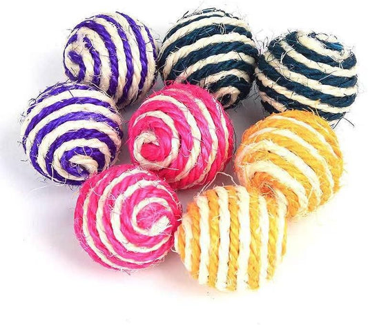 Cat Scratch Ball – Assorted Colors - Pack of 4
