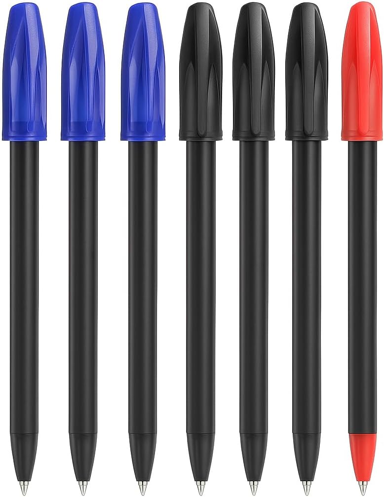 120 Pieces 6 pieces (1.0mm Smooth Ball Point Pens 14cm Assorted Colors)