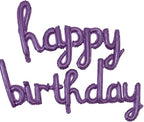 120 Pieces 2pcs/set Happy Birthday Balloons Pink Purple Aluminium Foil Balloons (Birthday Party Decorations Supplies – Home DIY Accessories Prop)