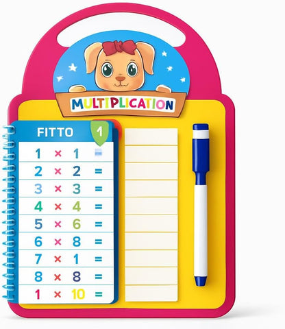Education Card with Erasable Marker & Eraser, 25x20.5cm for Classroom Use
