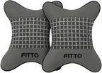 96 Pieces Car Headrest Neck Cushion Pillows with pattern (pack of 2 – Grey)