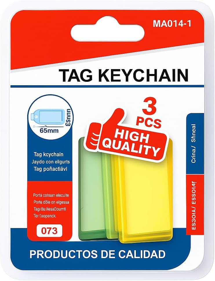 144 Pieces 3-Piece Mixed Color Key Tags for Organizing and Labeling