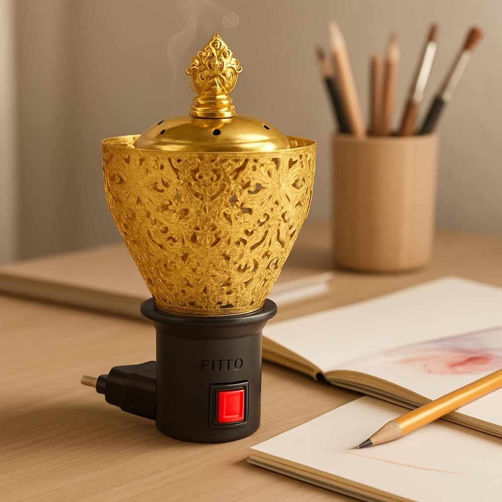 96 Pieces DLC Electric Incense Burners for Bakhoor (Dhupani – Aroma Oil – and Oud – Portable Aroma Diffuser & Home Fragrance Holder)