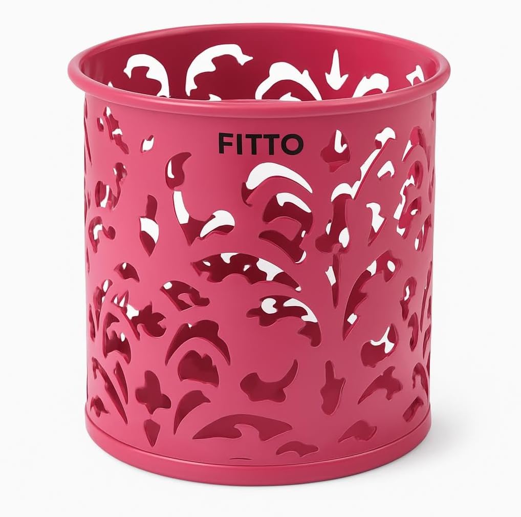 Flamingo Pink Round Pen Holder 8x9cm Desk Organizer