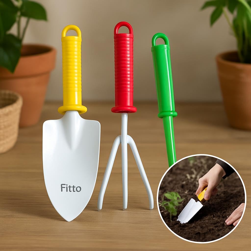 96 Pieces Gardening Tools Set - Trowels (Hand Rake – and Weeder with Colorful Handles)