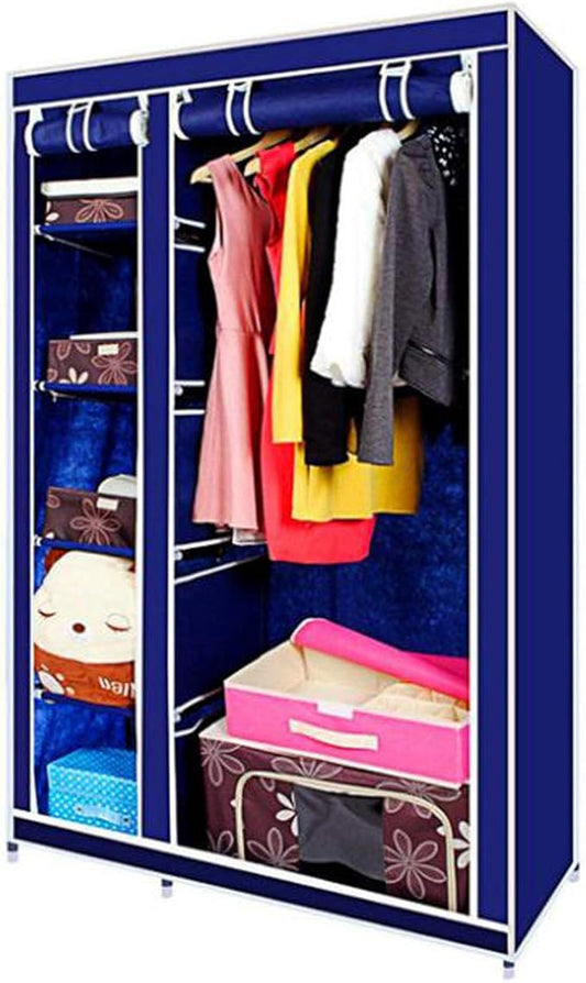 Fitto Fabric Wardrobe, Cloth Cabinet, Storage Organizer, With Cover, 175x110x45cm