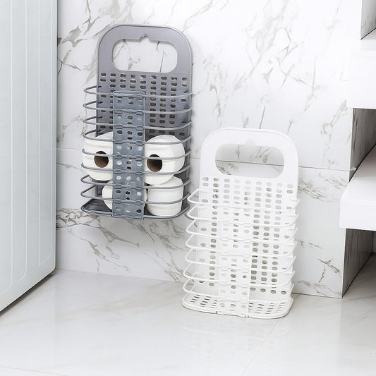 Hanging Laundry Basket, Foldable Laundry Hamper with Handles, Durable Eco-Friendly PP Material, Space-Saving Design for Home Storage