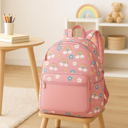 School Bag 40x30cm Pink Lightweight Student Backpack