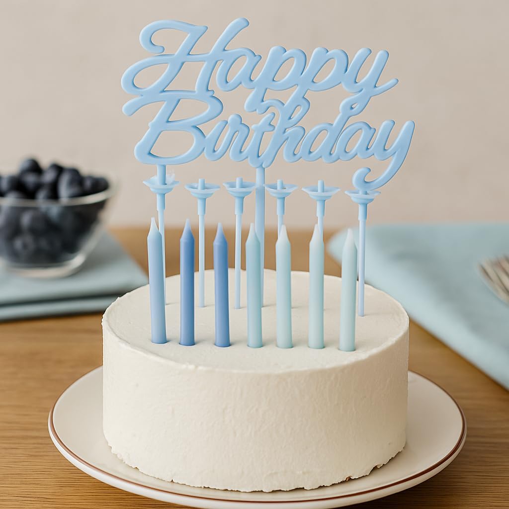 Blue Birthday Party Candle for Table Top Decoration – Ideal for Birthday Parties, Event Decor, Celebrations, & Special Occasions