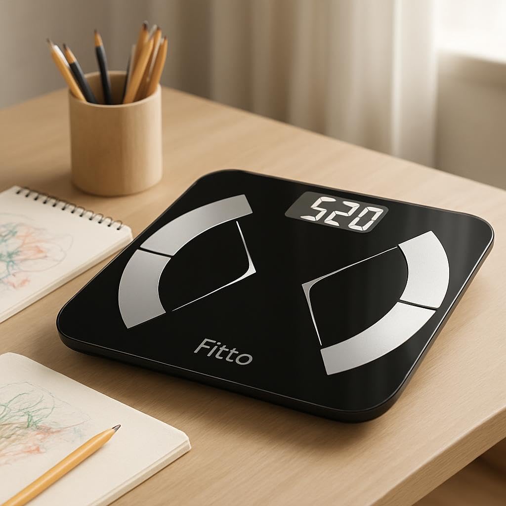 96 Pieces Bluetooth Body Fat Scales (4 Electrode Smart Body Fat Scale with 13 Body Composition Data – 400lbs Capacity – Syncs with App – Black)