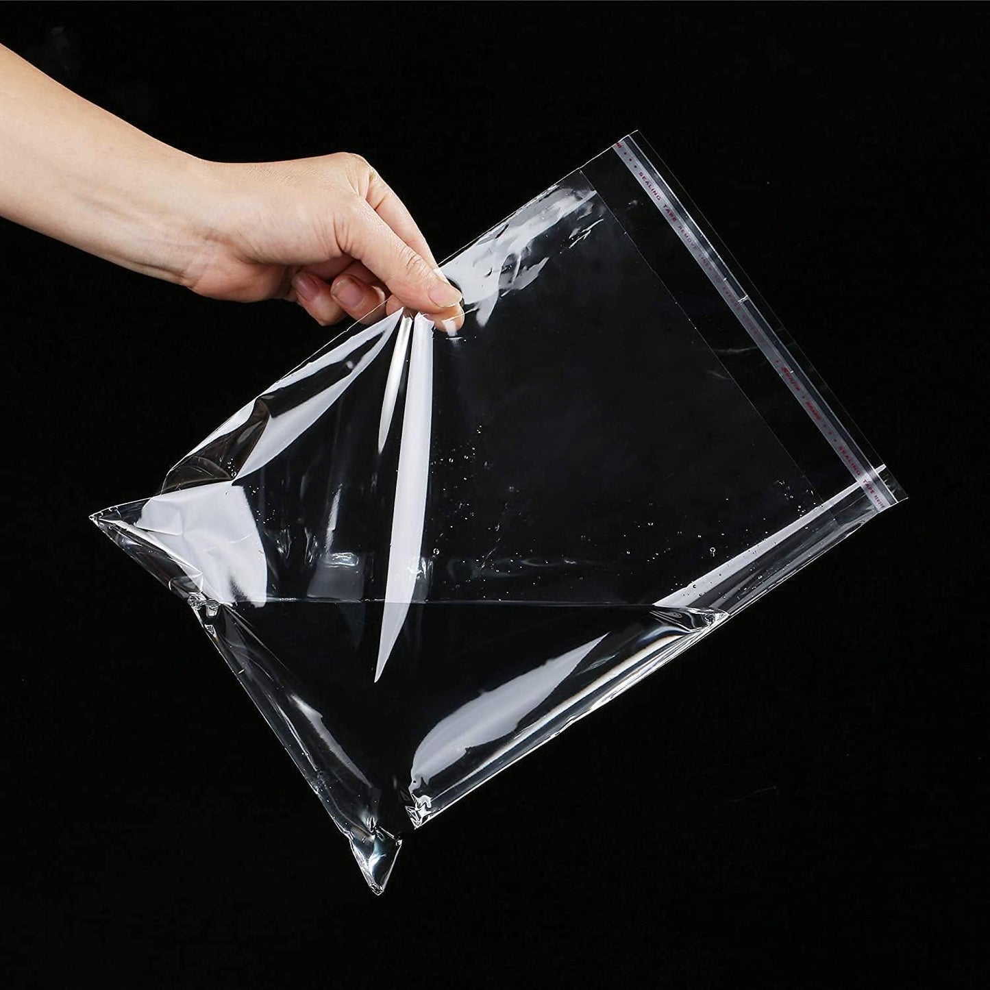 Transparent Bags 20 Pack, 13cm x 18cm, Clear Plastic Storage Bags for Organizing, Reusable Ziplock Bags for Home and Office Use