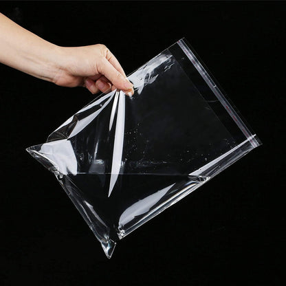 Transparent Bags 20 Pack, 13cm x 18cm, Clear Plastic Storage Bags for Organizing, Reusable Ziplock Bags for Home and Office Use