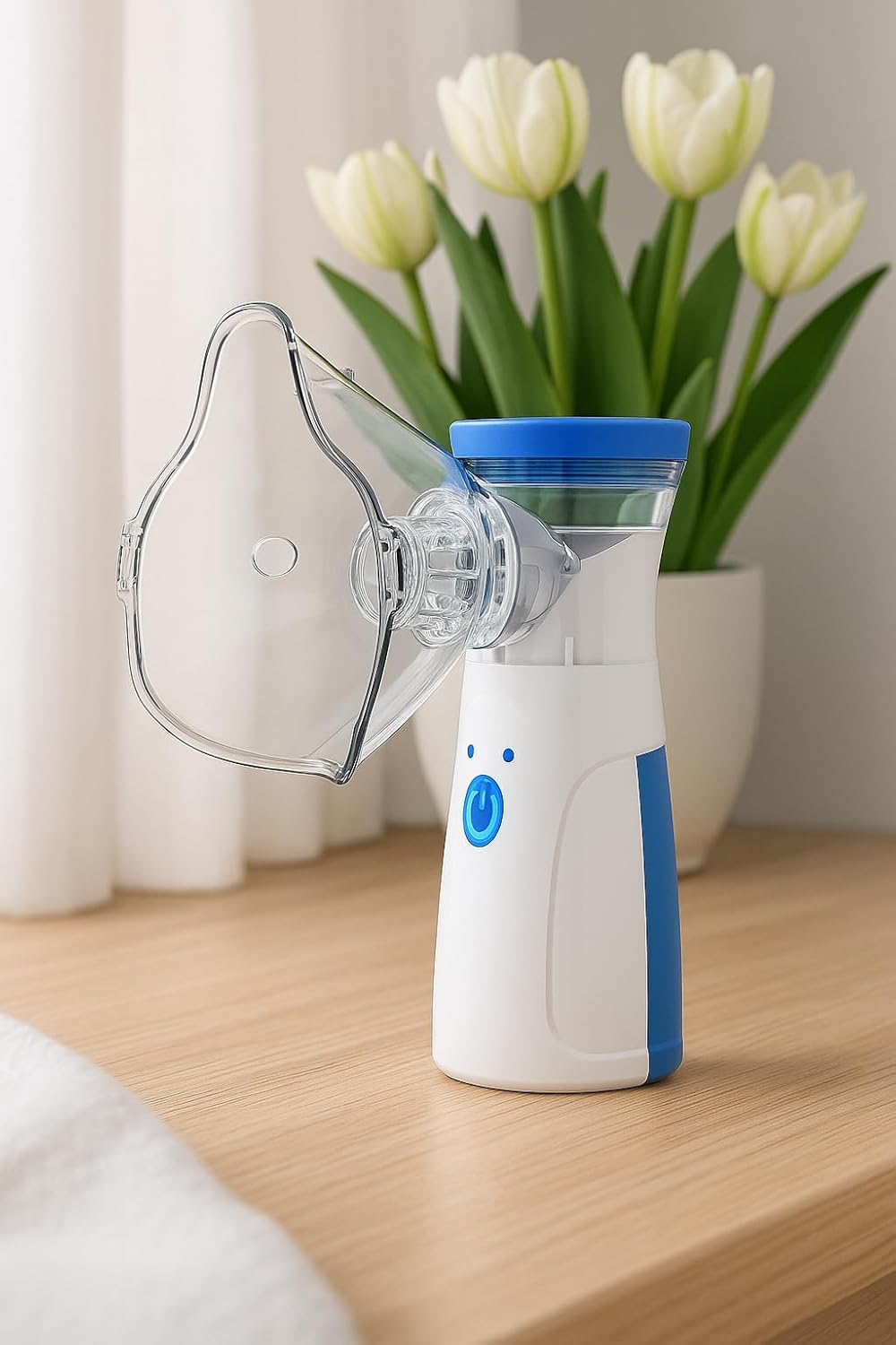 96 Pieces Portable Nebulizer Mini Vaporizers - White &s (Household Handheld Atomizer – Ultrasonic Micro Mesh Compression Atomizer – Medical Mute for Children & Adults)