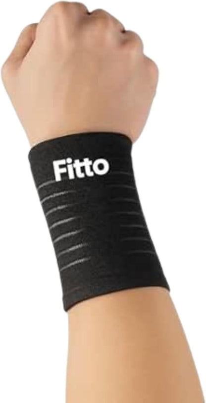 Adjustable Black Wrist Support for Fitness - Comfortable and Durable Wrist Brace for Weightlifting, Gym, and Sports