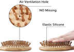 120 Pieces Wet Hair Brush Bamboo Detangling Brushes (Natural Wooden Paddle – Organic Hairbrush for Women – Men & Kids – Gentle on Hair & Scalp – Reduces Breakage & Tangles – Eco-Friendly – Durable Design)