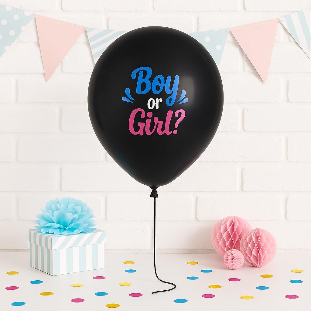 120 Pieces 36 Inch Gender Reveal Balloon Boy or Girl Confetti Party Balloons