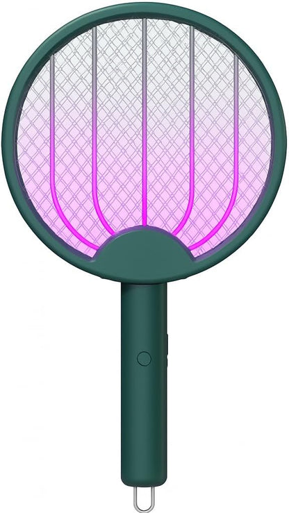 Eco-Friendly Bug Zapper Racket - 2-in-1 Electric Fly Swatter, High Voltage Mosquito Killer, USB Rechargeable, Outdoor & Indoor Use, Effective Insect Control