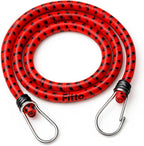 144 Pieces Red Checkered Stretch Cords with Hooks - 1 to 1.5 Meters for Cargo Securing