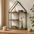 48 Pieces Metal Wire House Shaped Wall Display Shelves for Home Decor