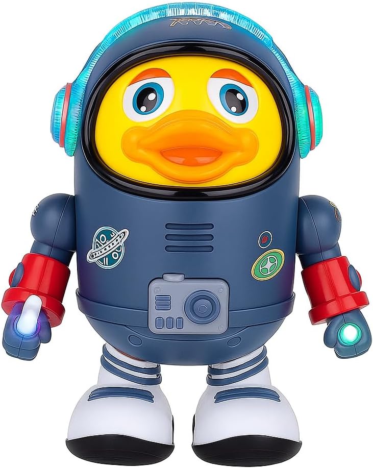 96 Pieces Space Ducks (Electric Toys with Lights and Sounds – Moving Walking Dancing Toys for Toddlers)