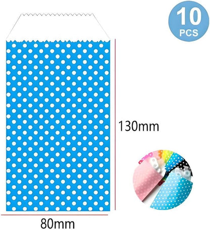 10 Blue Food Bags 13x8cm for Food Storage, Leak-Proof and Reusable