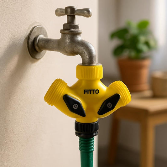 3/4 Tap Adapter with Dual Outlets for Garden Hoses