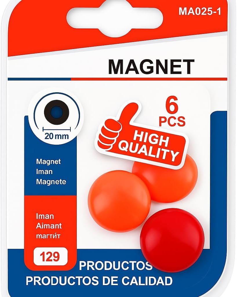 144 Pieces MAGNET 6 PC Assorted Sets for Home (Office – and School Use)