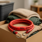 144 Pieces Red Checkered Stretch Cords with Hooks - 1 to 1.5 Meters for Cargo Securing