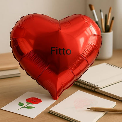 18 Inch Oil Heart Balloon Heart Rose Card – Party Decoration for Birthdays, Weddings, Special Events