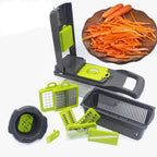 96 Pieces Vegetable Chopper - Multi-Functional Manual Food Choppers with 5 Blades (12-in-1 Mandoline Slicer and Dicer Set – BPA-Free – Ideal for Onions – Garlic – Fruits & More - Kitchen Essential)