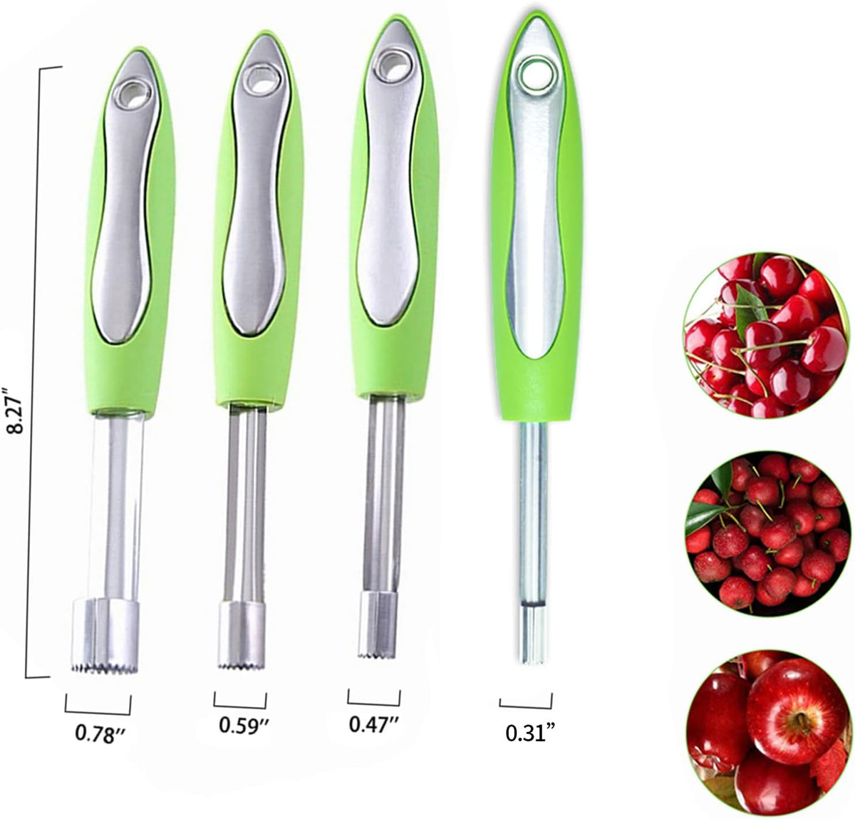 96 Pieces Corer and Pitter Set - Professional Fruit Coring Tool and Cherry Pitters (Easy to Use Kitchen Gadget for Apples – Pears – Cherries – and More)