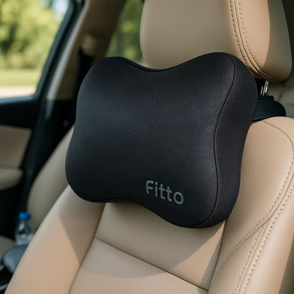 96 Pieces Car Neck Pillows (Soft Slow-Rebound Memory Foam Headrest – Black)
