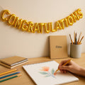 120 Pieces Foil Balloon Kits (40cm 'Congradulations' Gold Letter Balloons for Celebrations - Graduation – Anniversary – Special Occasions – UAE Party Supplies)