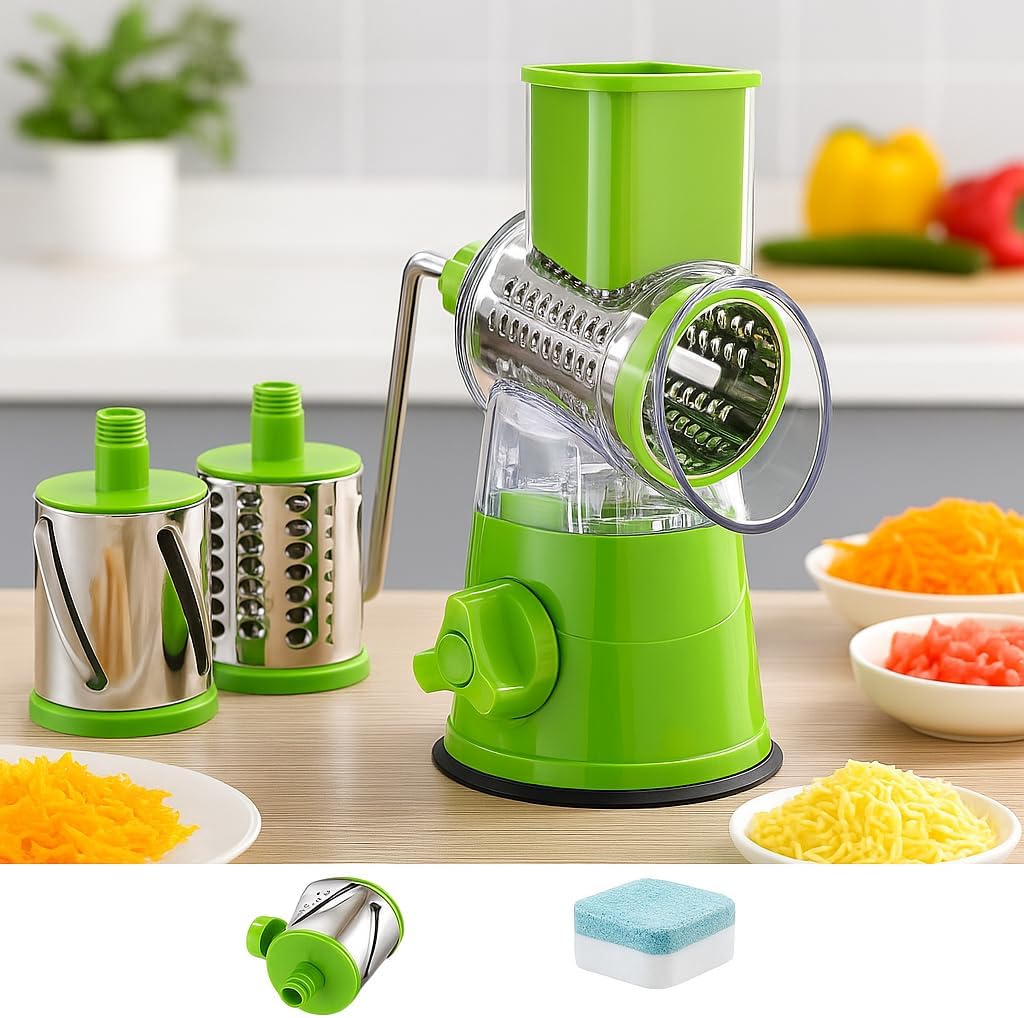 96 Pieces Manual Rotary Cheese Graters (Kitchen Speed Round Tumbling Box Shredder – Drum Vegetable Slicer – Nuts Grinder – for Veggie – Potato – Cucumber – Carrot – Chocolate – Pizza – Hashbrowns – Salad)