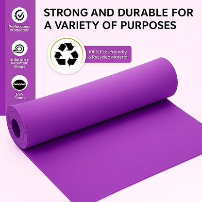 EVA Sponge 60CM x 40CM Purple, Multipurpose Foam Pad for Home, Gym, and Crafts