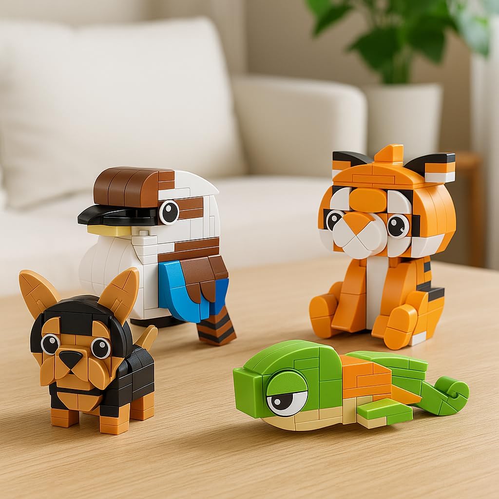 Mini Animals Building Blocks Toys Set Assorted – 100+ Pieces, Educational & Creative STEM Toy for Kids, Fun Animal Figures, Develops Fine Motor Skills & Imagination, Ideal for Boys & Girls