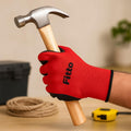 240 Pieces Red Grip Gloves with Textured Black Palm for Work and Outdoor Use