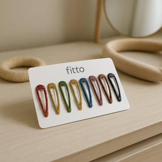 Tic Tac Hair Pins, Pack of 10, Assorted Colors for Stylish Hair Accessories