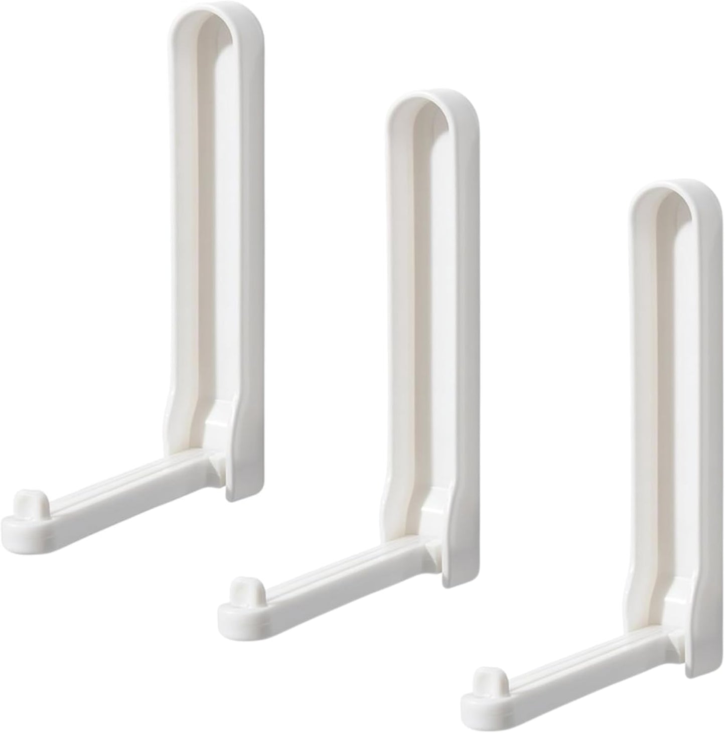 Adhesive Hanger Storage Tool – No-Drill Design – Strong Load-Bearing – White, Pack of 3