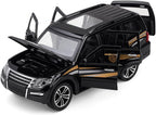 72 Pieces 1:32 Scale Mitsubishi Pajero SUV Metal Car Toys with Sound & Light for Children (Black – Die-cast Toy Car – Realistic Features – Durable – Perfect for Kids – Gift for Boys and Girls)