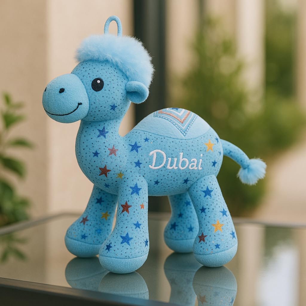 96 Pieces Stuffed Plush Toys (Soft and Cuddly Camel Teddy for Kids – Babies – Durable Cotton Design – Ideal for Playtime – Room Décor – and Collectible Plush Toy Gift (16cm - Blue))