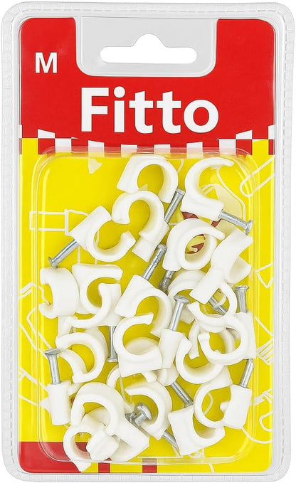 White Plastic Hooks for Hanging Items - 12 Pack