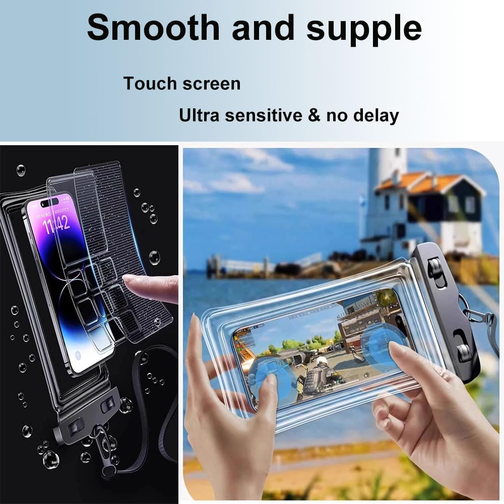 144 Pieces Universal Waterproof Mobile Phone Bag Cases for Outdoor (Beach – Pool – Hiking – Travel – IP68 Dry Bag for Smartphones)