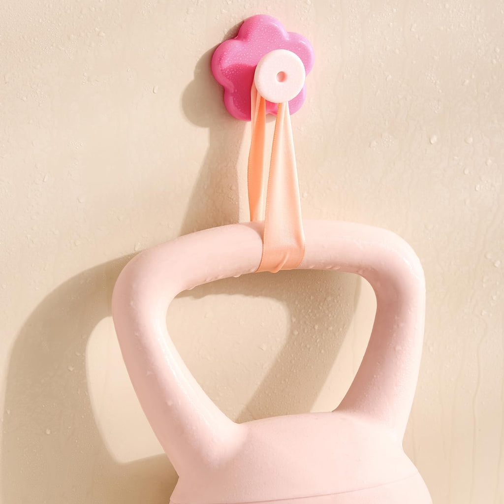 240 Pieces Flower Suction Cup Hooks (Floral Design – Pack of 2 – Pink)