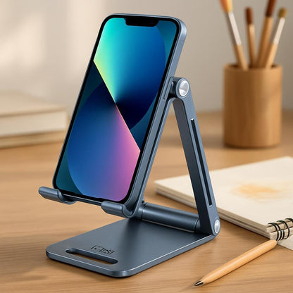 Foldable Cell Phone Stand for Desk – Adjustable, Portable Phone Holder