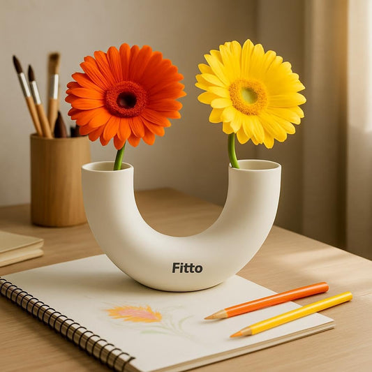 Tall Slim White Ceramic Vase 29x12cm Modern Home Decor