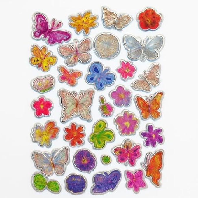 144 Pieces Butterfly Stickers Removable Vinyl Wall Decals 60pcs Colorful 3D Peel-and-Stick Butterflies for Nursery Kids Room Laptop Scrapbook Home Decor