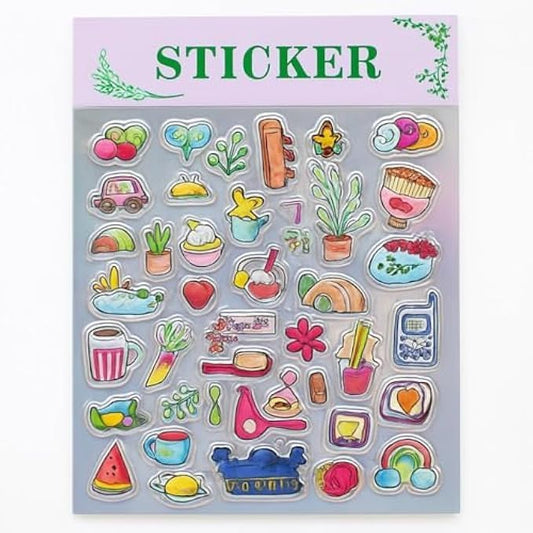 Party Stickers Pack - Assorted Birthday & Kids Sticker Sheets for Party Favors, Scrapbook, Planner & Invitations